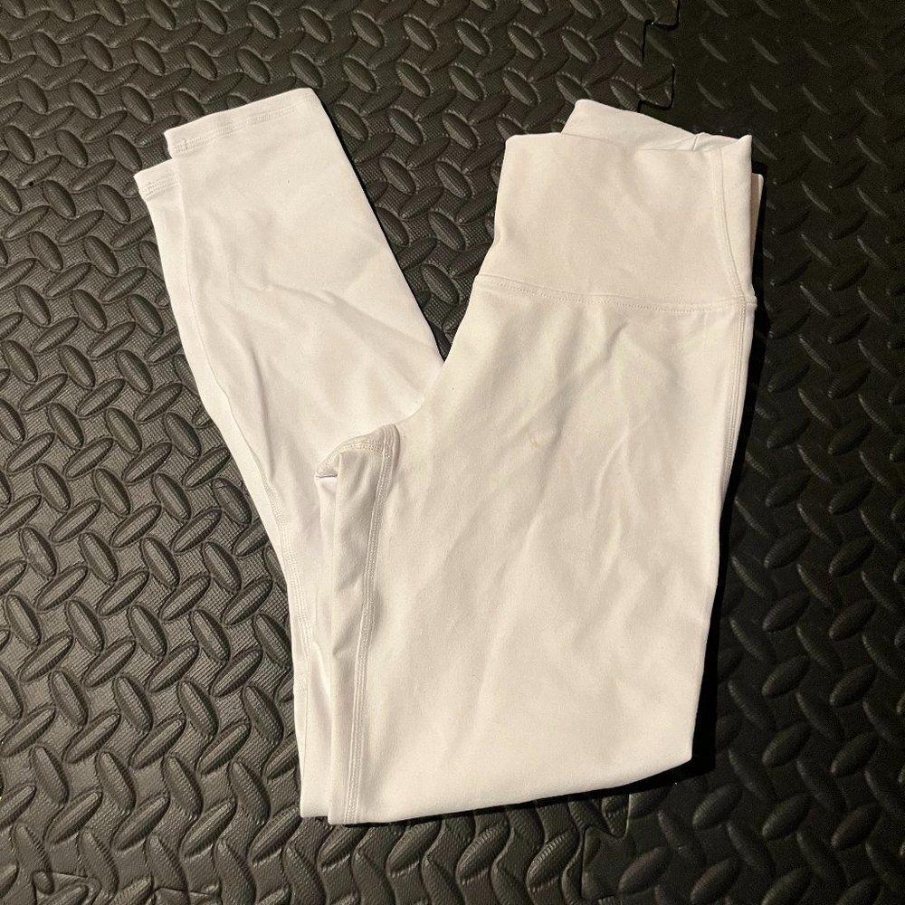 fabletics power hold high rise white leggings xxs